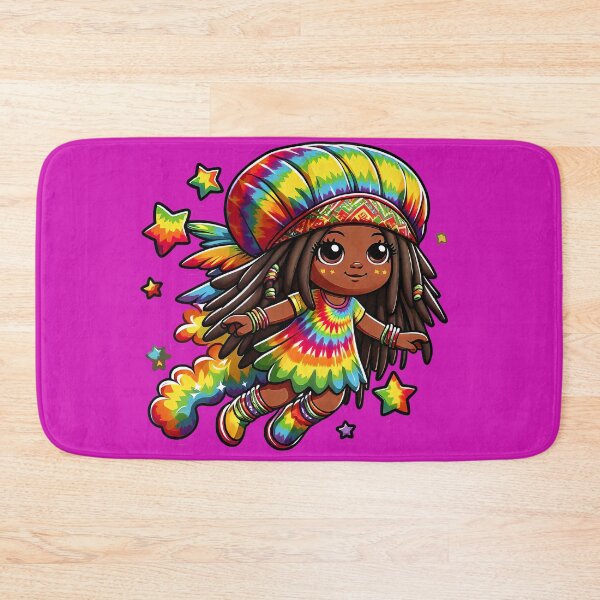 Item preview, Rasta Fairy, Cute Little Girl, Black Girl Cartoon, Reggae, Dreadlock designed and sold by Anticulture.