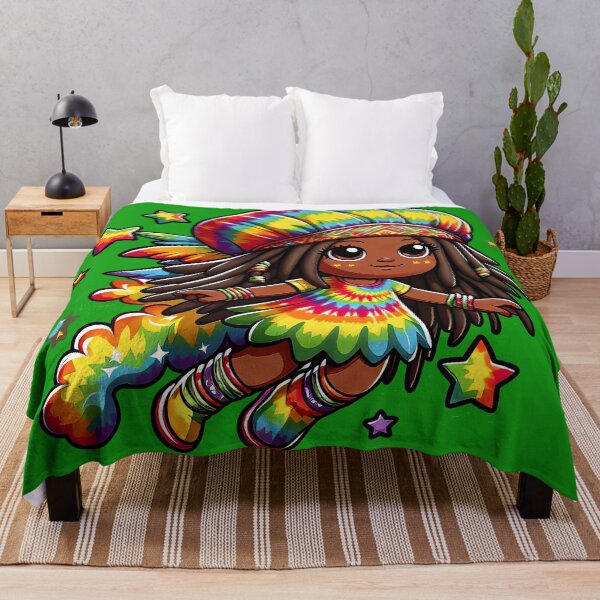 Item preview, Rasta Fairy, Cute Little Girl, Black Girl Cartoon, Reggae, Dreadlock designed and sold by Anticulture.