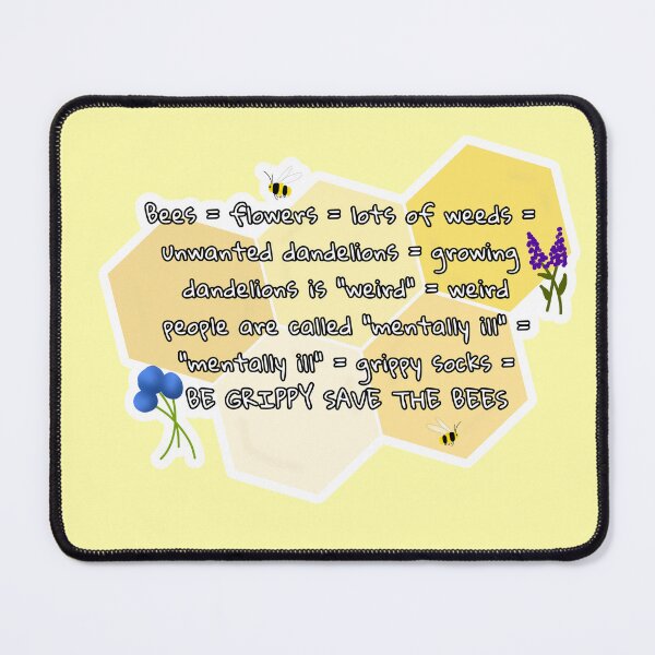 Item preview, How to be Grippy, and Save the Bees designed and sold by Azriel Wiorek.