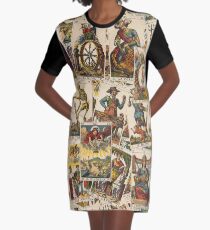 Tarot cards pattern Graphic T-Shirt Dress