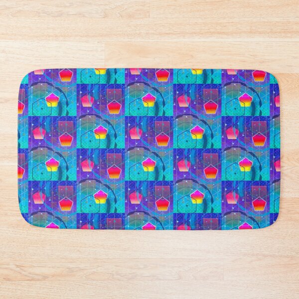 Item preview, Vibrant Neon Prismatic, Blue, pink, purple, colourful shapes designed and sold by ByteMode.