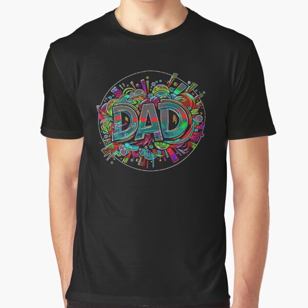 Item preview, Dad Graffiti Logo Rainbow Glow Summer Vibe designed and sold by JOSIALOGAN.