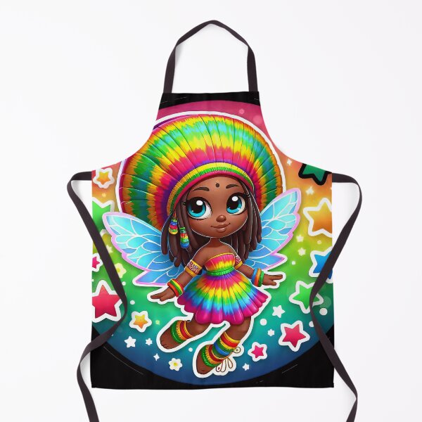 Item preview, Rasta Fairy, Cute Little Girl, Black Girl Cartoon, Reggae Rainbow Stars designed and sold by Anticulture.