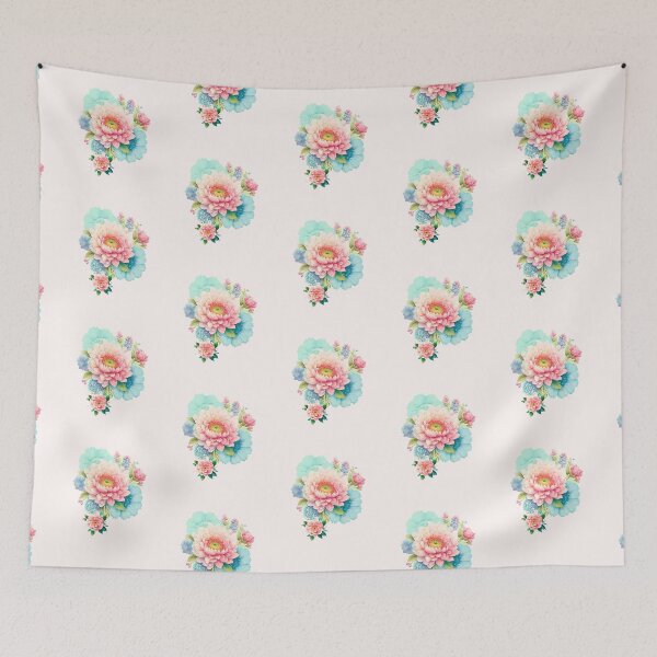 Item preview, Pink Blue Floral Colorful Beautiful Design designed and sold by PepfryPrinting.