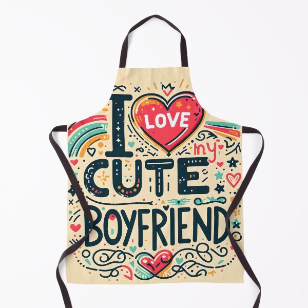 Item preview, I Love My Cute boyfriend, typography designed and sold by maxmaj.