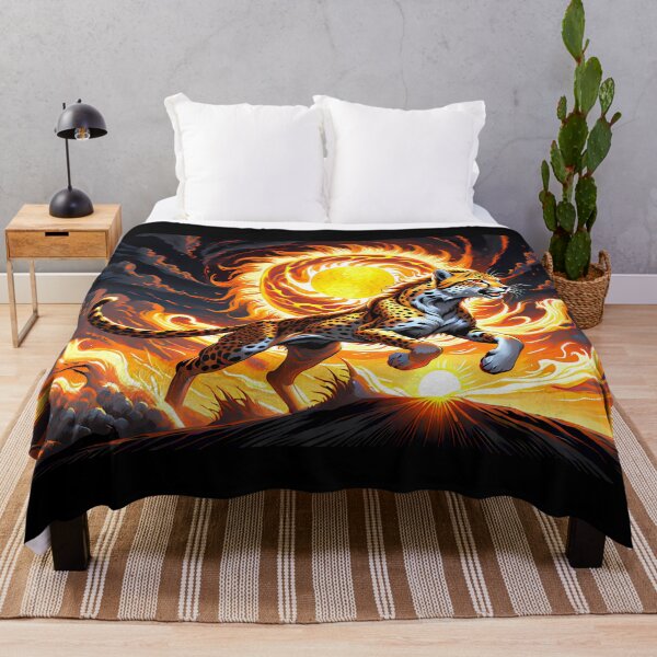 Item preview, Cheetah Running Against Cosmic Chaos, Ai Generated Art designed and sold by ACC .
