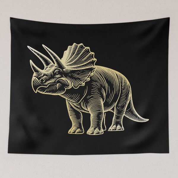 Item preview, Beige Triceratops Dinosaur designed and sold by CutOriginalArt.