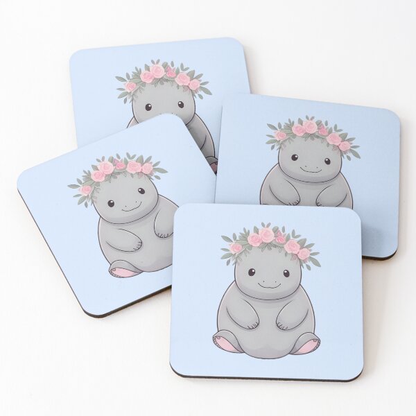 Item preview, Baby manatee wearing floral crown designed and sold by Nolan6.