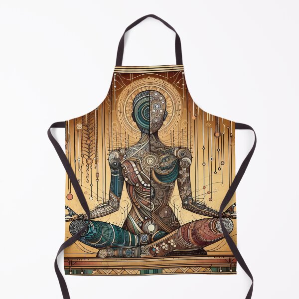 Aperçu de l'œuvre Méditation mécanique, une figure humanoïde dans une pose méditative créée et vendue par aminz4.
