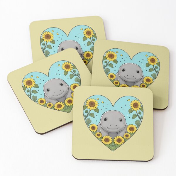 Item preview, Manatee and sunflowers designed and sold by Nolan6.