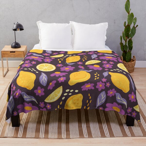 Item preview, Lemons and Purple Daisies designed and sold by Nikita Jariwala.