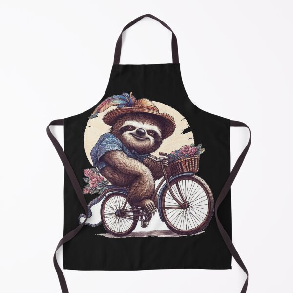 Item preview, sloth on a bike designed and sold by MiroArtAbstra.