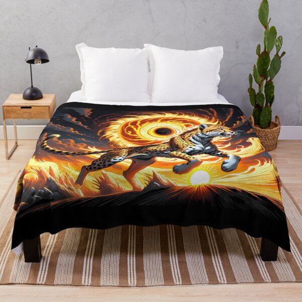 Item preview, Cheetah Running Against Cosmic Chaos, Ai Generated Art designed and sold by ACC .