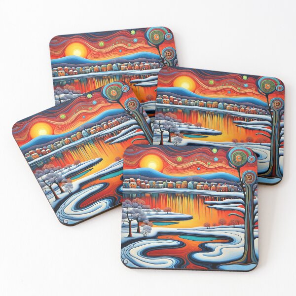 Item preview, Winter day at sunset 3 designed and sold by George Hutton Hunter.