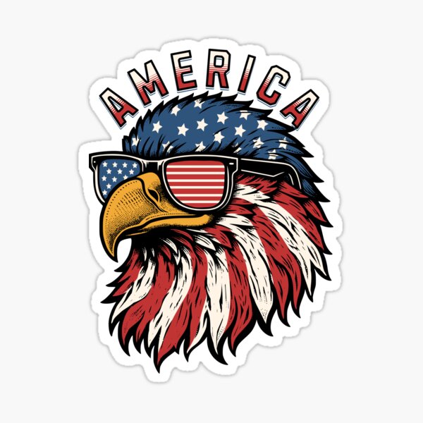 Item preview, Patriotic America Eagle designed and sold by Caffeine & Comebacks.