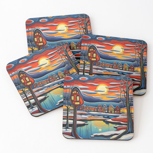 Item preview, Winter day at sunset 5 designed and sold by George Hutton Hunter.