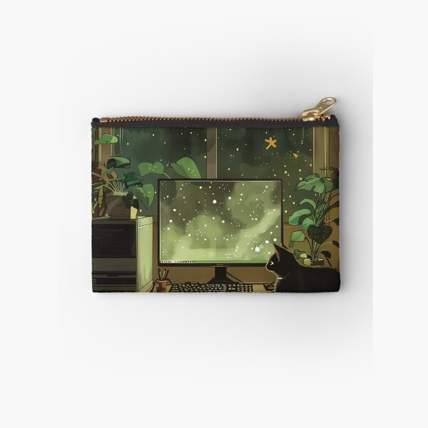 Item preview, Lofi Gamer Room: Cozy Design with Plants, Lofi Cat, Gaming PC & Books designed and sold by KWorldDesigns.
