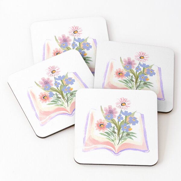 Item preview, A Book and Colourful Flowers. Summer Books designed and sold by CreativeCanvas8.