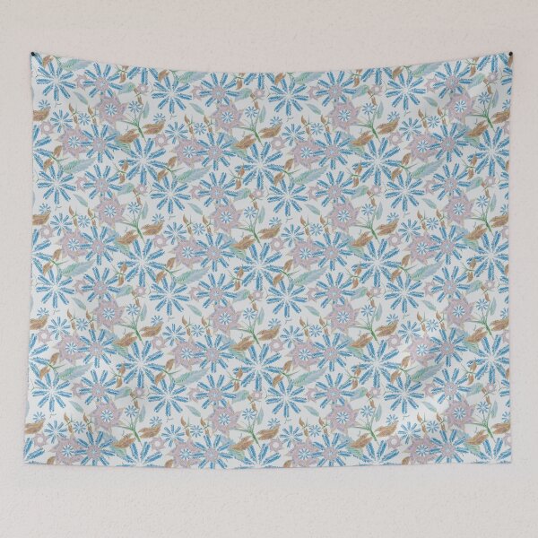 Item preview, feathers, flowers, summer, pattern, spring designed and sold by TinkerBird.
