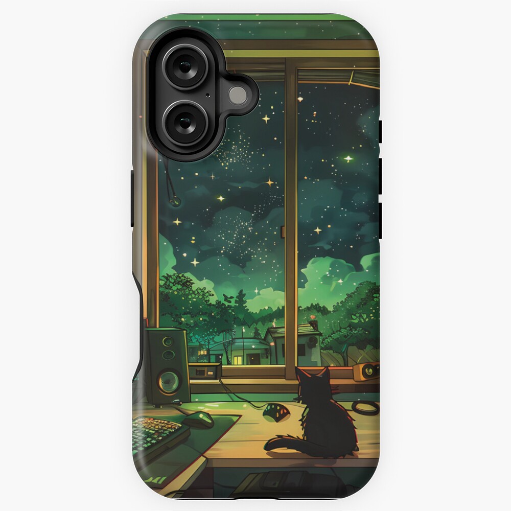 Aperçu de l'œuvre Coque antichoc iPhone créée et vendue par KWorldDesigns.