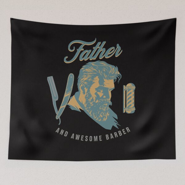 Item preview, Father and awesome Barber designed and sold by BritishDelights.
