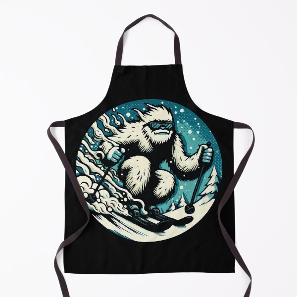 Item preview, Yeti Ski: Enchanting Mountain Creature Artwork designed and sold by Tw1nsAIArt.