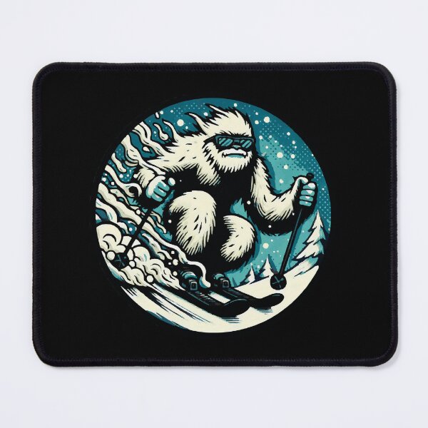 Item preview, Yeti Ski: Enchanting Mountain Creature Artwork designed and sold by Tw1nsAIArt.