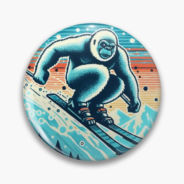 Item preview, Yeti Ski: Enchanting Mountain Creature Artwork designed and sold by Tw1nsAIArt.
