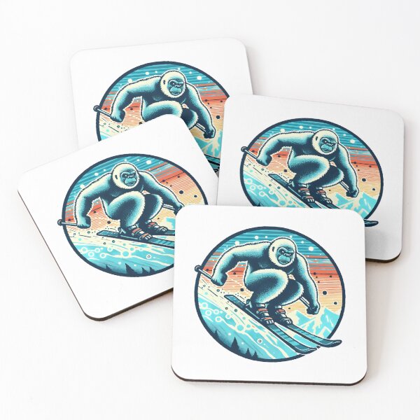Item preview, Yeti Ski: Enchanting Mountain Creature Artwork designed and sold by Tw1nsAIArt.