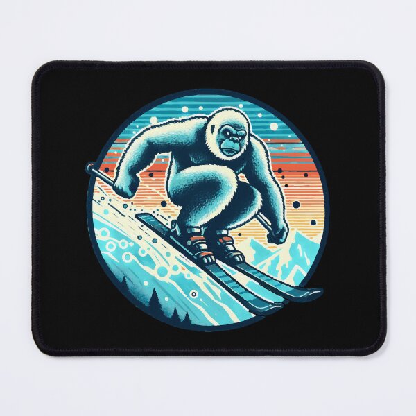 Item preview, Yeti Ski: Enchanting Mountain Creature Artwork designed and sold by Tw1nsAIArt.