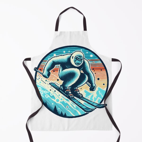 Item preview, Yeti Ski: Enchanting Mountain Creature Artwork designed and sold by Tw1nsAIArt.