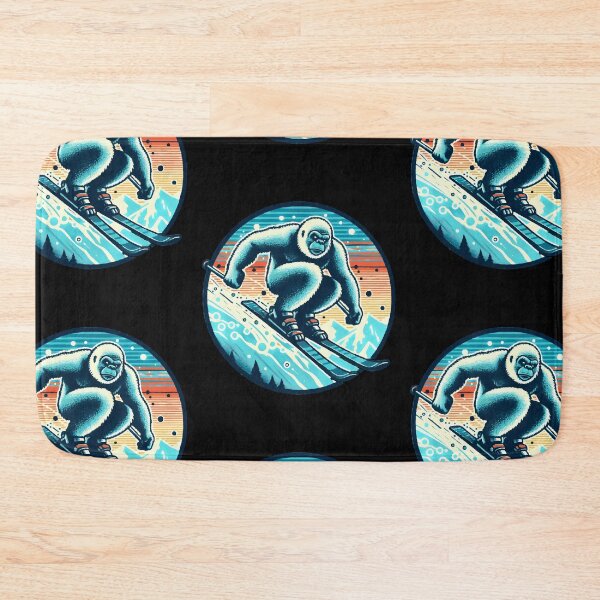 Item preview, Yeti Ski: Enchanting Mountain Creature Artwork designed and sold by Tw1nsAIArt.