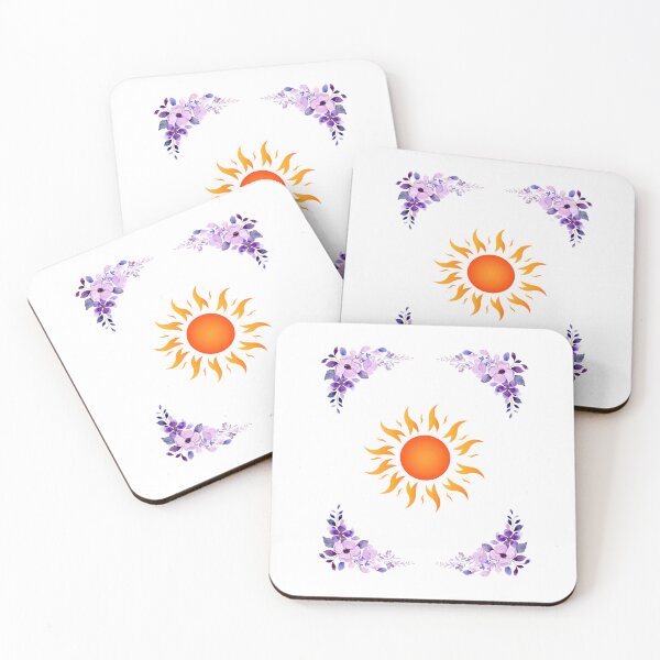 Item preview, The Sun with a Purple Flower Bouquet Border designed and sold by CanterburyLane.