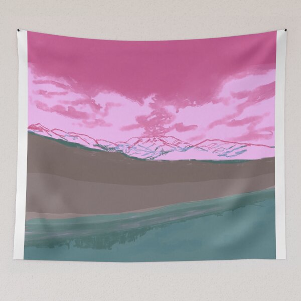 Item preview, pink nature landscape designed and sold by Eastspacebubble.