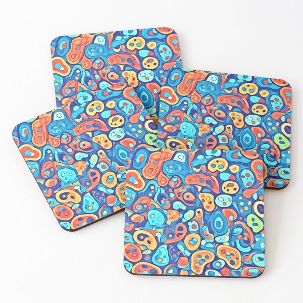 Item preview, Tiny Kidney Patterns: Cool Tone Cartoon Art designed and sold by Health And Fitness Posts e-Store.