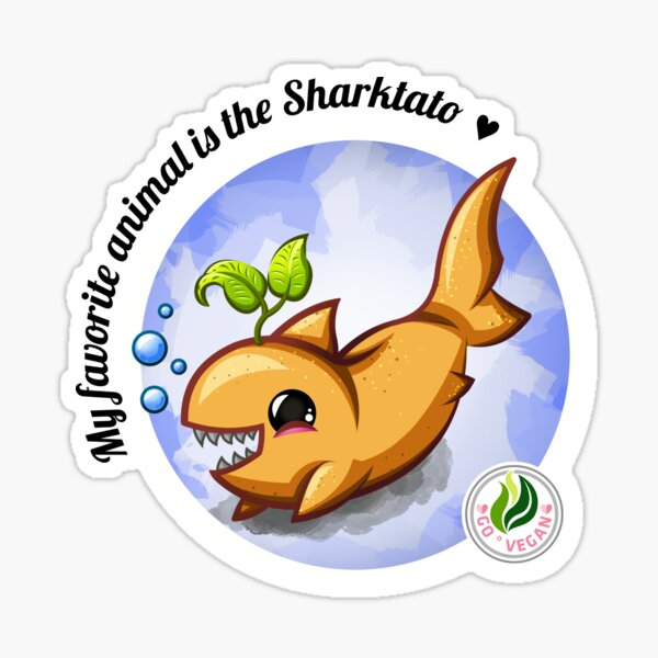 Artikel-Vorschau von My favorite animal is the Sharktato (Go Vegan), designt und verkauft von Jellysquad.