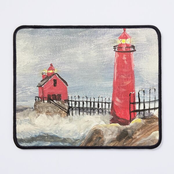 Item preview, Grand Haven, MI lighthouse pier designed and sold by pretzartgallery.