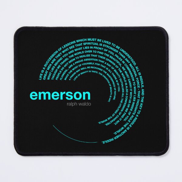Item preview, Ralph waldo Emerson famous quotes poster [aqua] designed and sold by CMYKStudio.