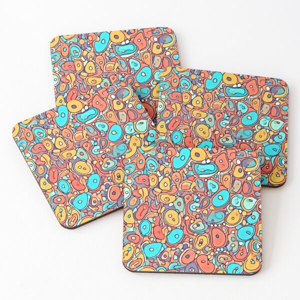 Item preview, Cartoon Kidney Art: Abstract Pattern Background designed and sold by Health And Fitness Posts e-Store.