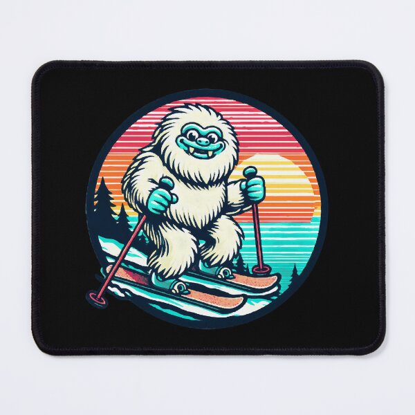 Item preview, Kawaii Yeti Ski: Enchanting Mountain Creature Artwork designed and sold by Tw1nsAIArt.