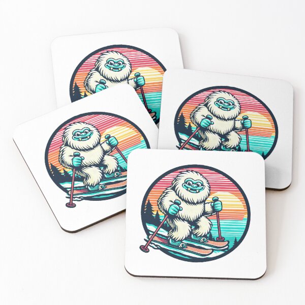 Item preview, Kawaii Yeti Ski: Enchanting Mountain Creature Artwork designed and sold by Tw1nsAIArt.