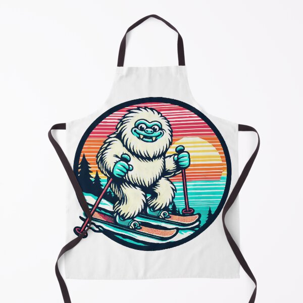 Item preview, Kawaii Yeti Ski: Enchanting Mountain Creature Artwork designed and sold by Tw1nsAIArt.