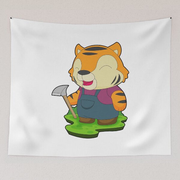 Item preview, Tiger Miner Pickaxe Mining designed and sold by Snabdesign84.