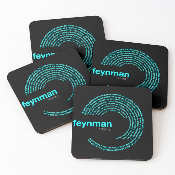 Item preview, Richard p. Feynman famous quotes poster [aqua] designed and sold by CMYKStudio.
