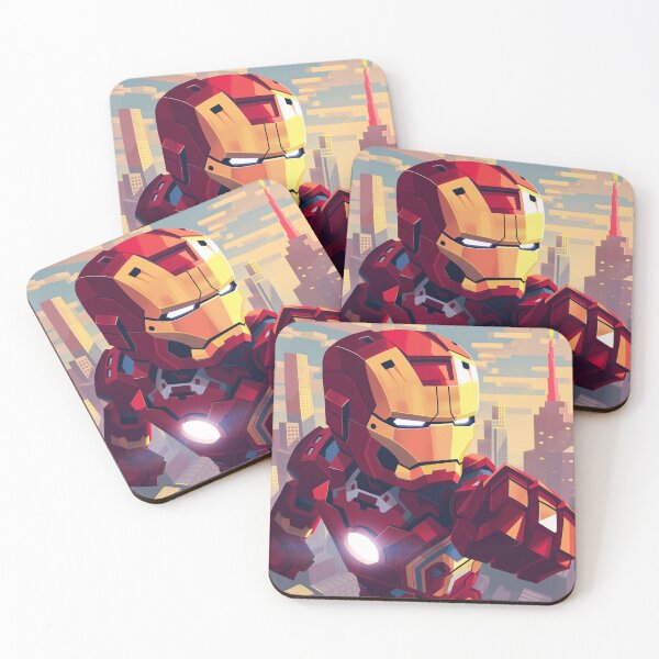 Item preview, The Ironman illustration in the style of Mincraft. designed and sold by HANGLEMAN.
