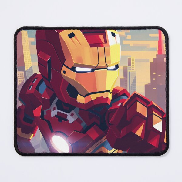 Item preview, The Ironman illustration in the style of Mincraft. designed and sold by HANGLEMAN.