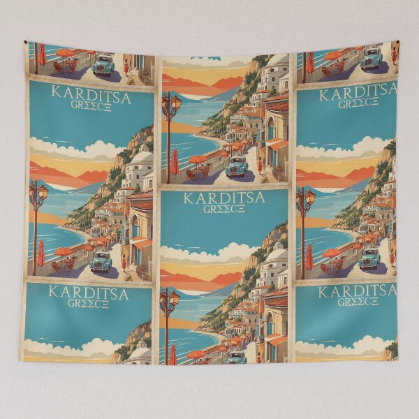 Item preview, Karditsa Greece Vintage Travel Tourism designed and sold by TravelersGems.