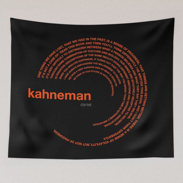 Item preview, Daniel Kahneman famous quotes poster [orangered] designed and sold by CMYKStudio.