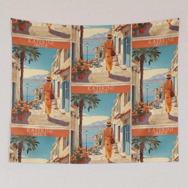 Item preview, Katerini Greece Vintage Travel Tourism  designed and sold by TravelersGems.