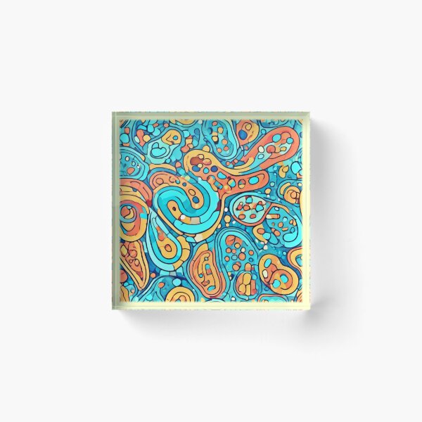 Item preview, Cool Tone Kidney Patterns: Abstract Cartoon Art designed and sold by Health And Fitness Posts e-Store.